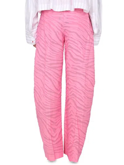 Attico Gary Zebra Cotton Jacquard Lantern Pants