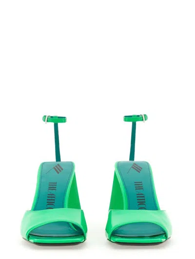 Attico Fluorescent Pink Slingback With Pyramid Heel And Square Toe