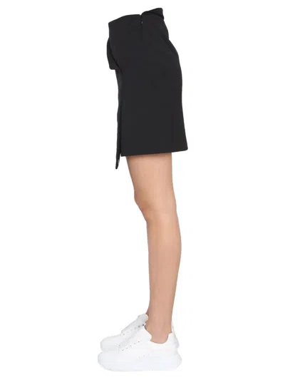 Alexander Mcqueen Asymmetric Wool Miniskirt