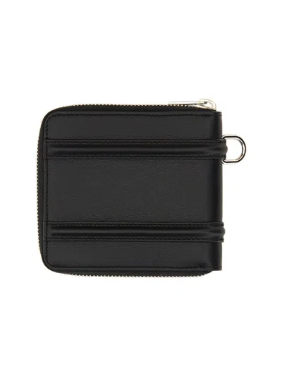 Alexander Mcqueen Mini Harness Wallet With Zipper Closure