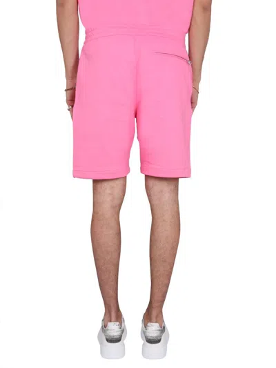 Alexander Mcqueen Bermuda Shorts With Graffiti Logo Print