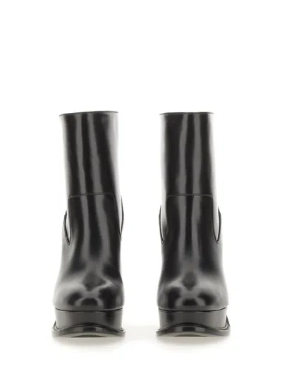 Alexander Mcqueen Elevated Platform Boots With 12 Cm Heel For Women