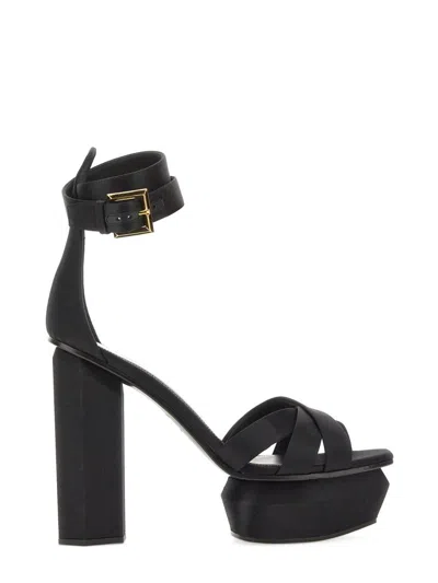 Balmain Ava Sandal With Platform In Black