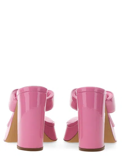 Gia Borghini Woman Thong Sandal Pink Size 8 Leather