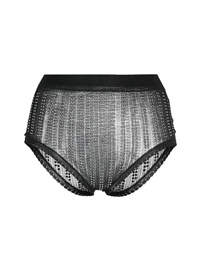 Rabanne High-waisted Briefs Embellished With Beads