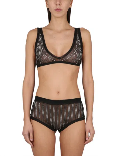 Rabanne High-waisted Briefs Embellished With Beads