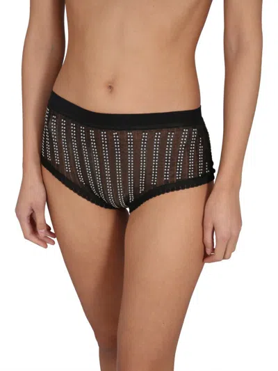 Rabanne High-waisted Briefs Embellished With Beads