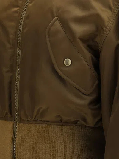 Saint Laurent Glossy Nylon Bomber Jacket