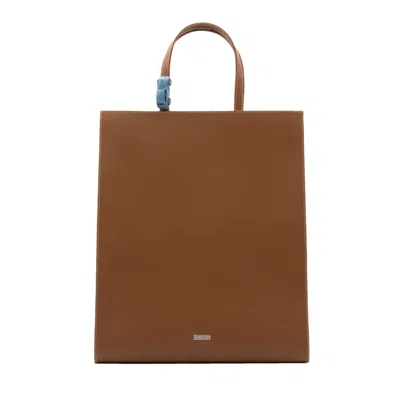 Absurde Women's Brown / Neutrals Big Stop Tote Bag In Camel Leather