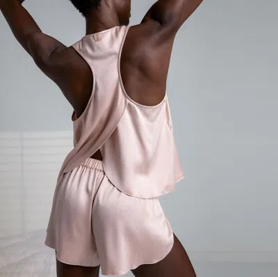 Lunya Washable Silk Tulip Back Set Delicate Pink In Neutral