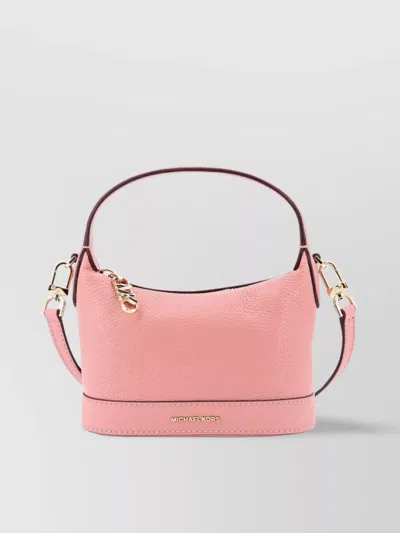 Michael Kors Logo Frontal Leather Handbag With Removable Strap