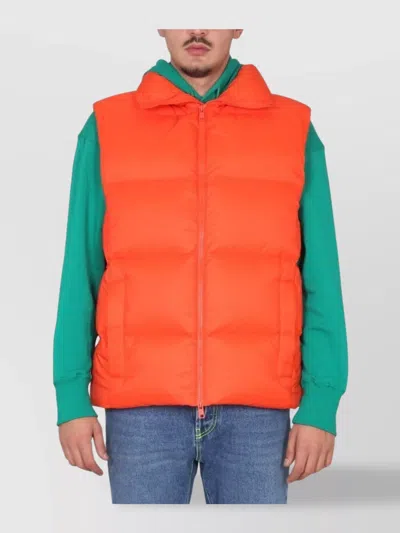 Msgm Logo Embroidered High Collar Padded Jackets