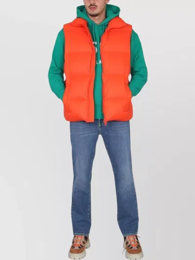 Msgm Logo Embroidered High Collar Padded Jackets
