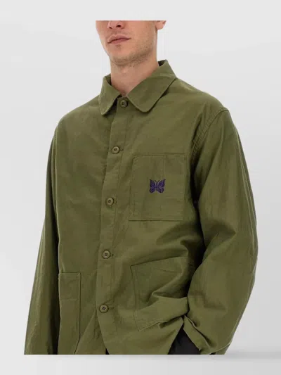 Needles Embroidered Cotton Shirt Jacket