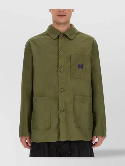 Needles Embroidered Cotton Shirt Jacket