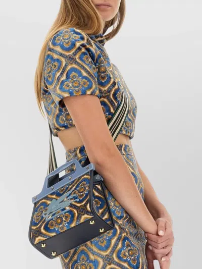 Etro Cropped Top Set High Neckline In Multicolour