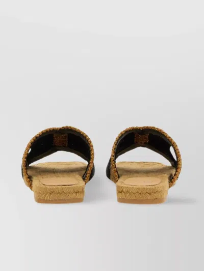 Castaã±er Braided Sole Espadrilles Open Toe In Black