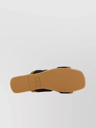 Castaã±er Braided Sole Espadrilles Open Toe In Black