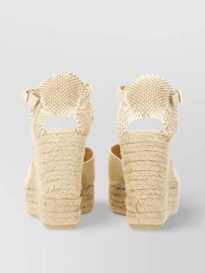 Castañer Bianca Raffia Wedge Espadrilles