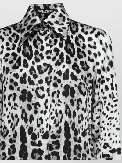 Dolce & Gabbana Dolce&gabbana Leopard Print Silk Shirt In Multi