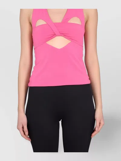 Ambush Cut Out Sleeveless V-neck Top In Pink