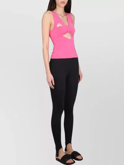 Ambush Cut Out Sleeveless V-neck Top In Pink