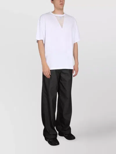 Raf Simons Stylish T-shirt With Logo And Mesh Insert