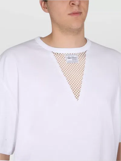 Raf Simons Stylish T-shirt With Logo And Mesh Insert