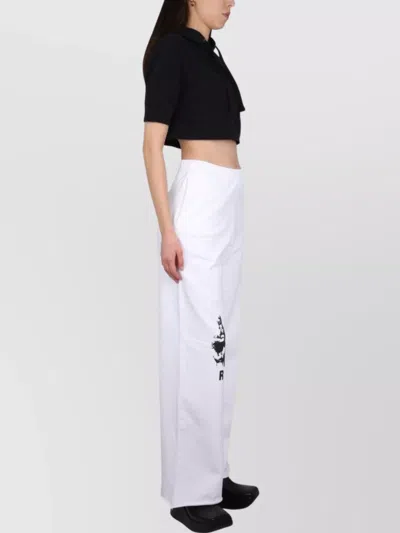 Raf Simons Cropped Hoodie With R Embroidery In Black