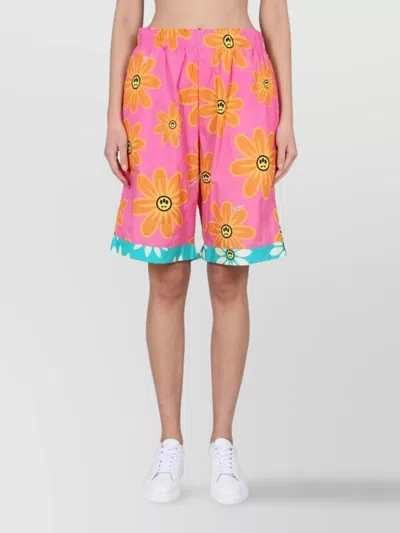 Barrow Sunflower Print Bermuda Shorts Unisex In Multi