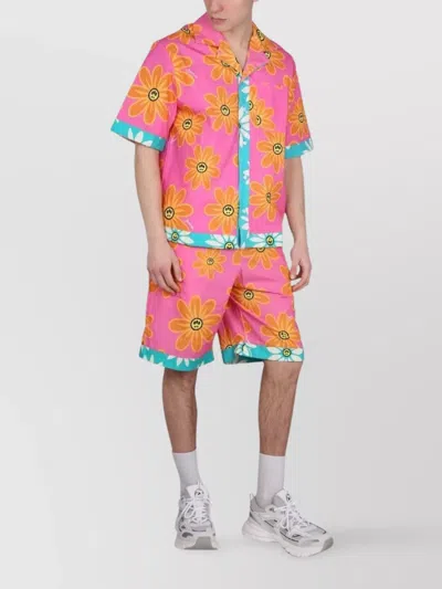 Barrow Sunflower Print Bermuda Shorts Unisex In Multi