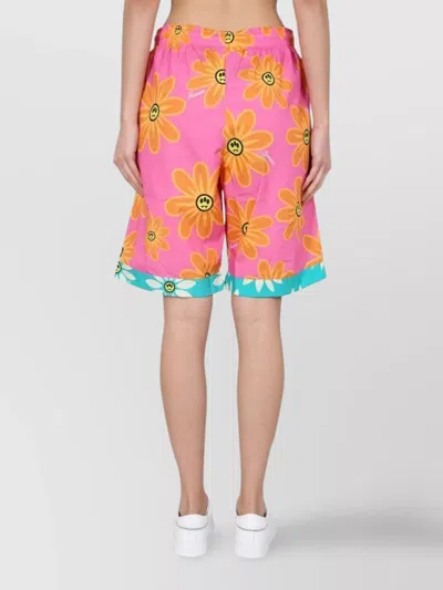 Barrow Sunflower Print Bermuda Shorts Unisex In Multi