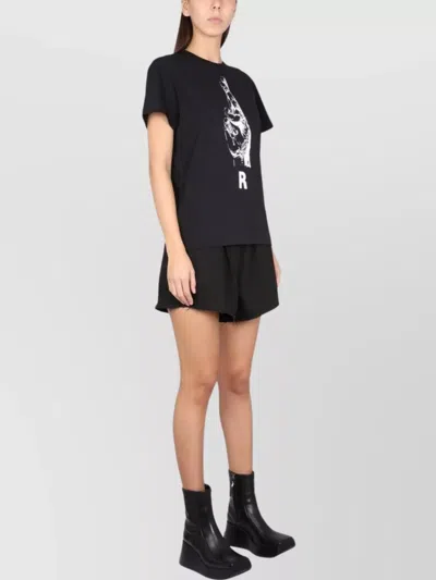 Raf Simons High Waist Denim Bermuda Shorts