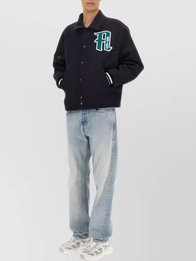 Aries Varsity Jacket In Black