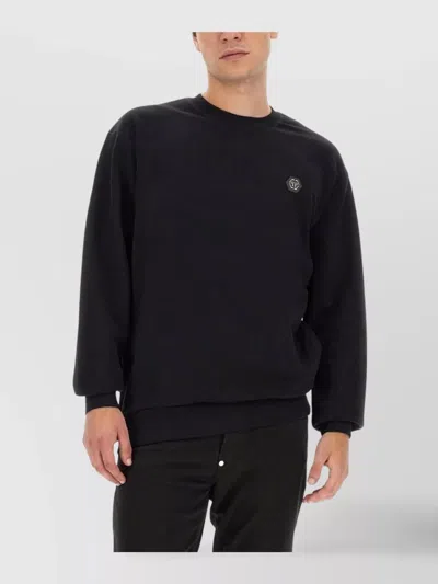 Philipp Plein Man Sweater Black Size Xl Cotton In Black