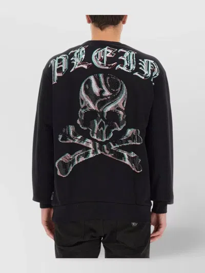 Philipp Plein Man Sweater Black Size Xl Cotton In Black