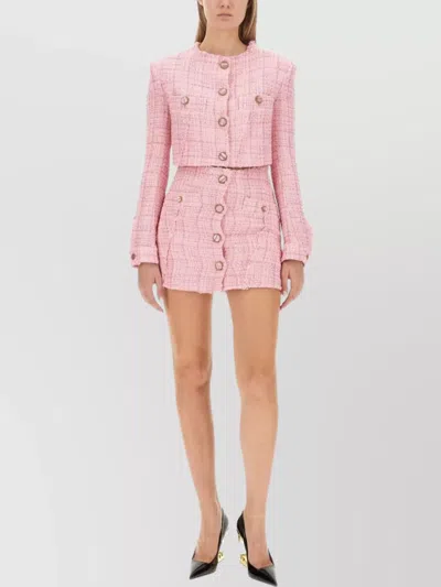 Gcds Short Frayed Edge Textured Jacket