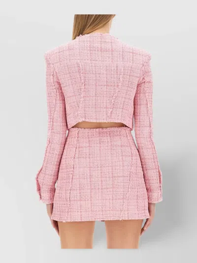 Gcds Short Frayed Edge Textured Jacket