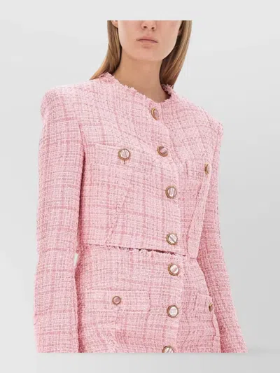 Gcds Short Frayed Edge Textured Jacket
