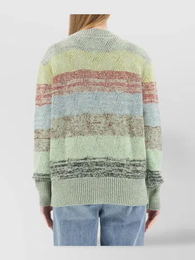 Cormio V-neck Oversize Knitwear Front Pockets In Green