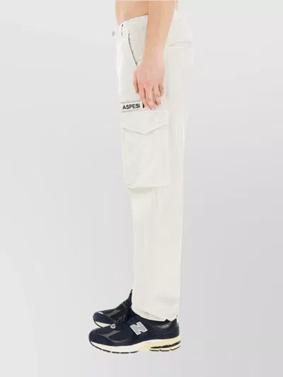 Aspesi Utility Trousers Featuring Multiple Pockets In White