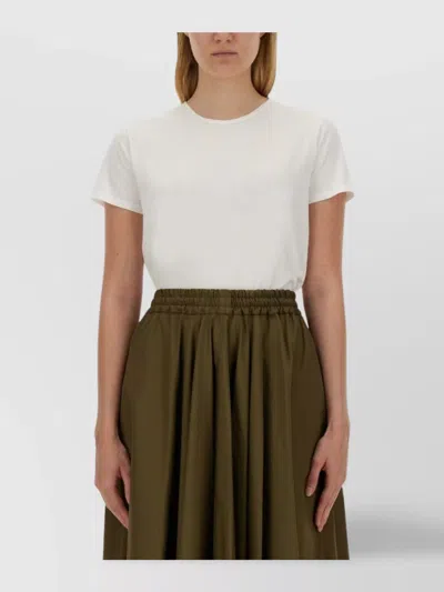 Aspesi White Solid Round Neck T-shirt