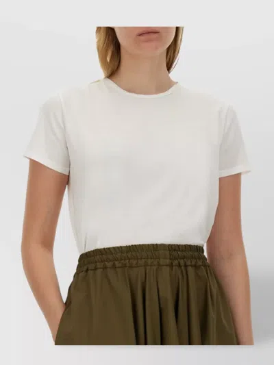 Aspesi White Solid Round Neck T-shirt