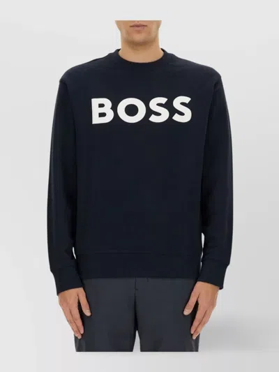 Hugo Boss Boss Webasiccrew Sweatshirt In Blue