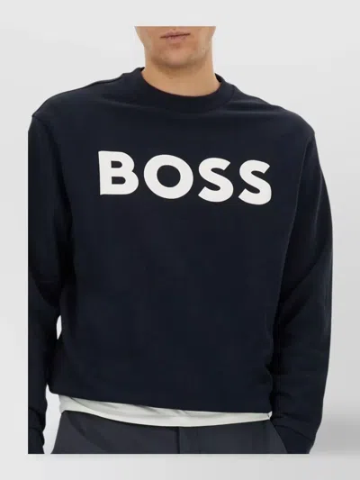 Hugo Boss Boss Webasiccrew Sweatshirt In Blue