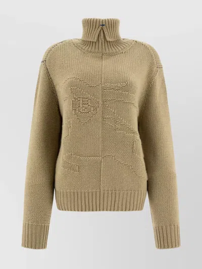 Burberry Ekd Cashmere Roll-neck Sweater In Hunter
