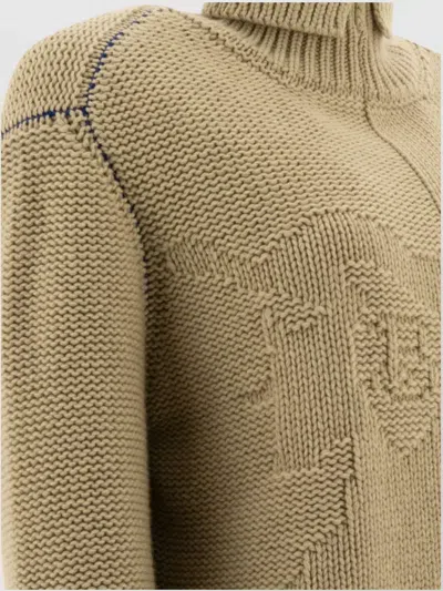 Burberry Ekd Cashmere Roll-neck Sweater In Hunter