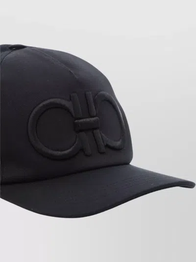Ferragamo Gancini-embroidered Baseball Cap In Black