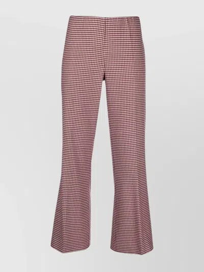 P.a.r.o.s.h Houndstooth Pattern Flared Ankle-length Trousers
