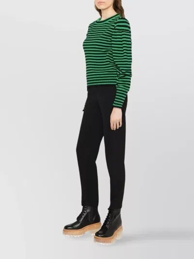 P.a.r.o.s.h Cropped Leggings Elasticated Waist In Black